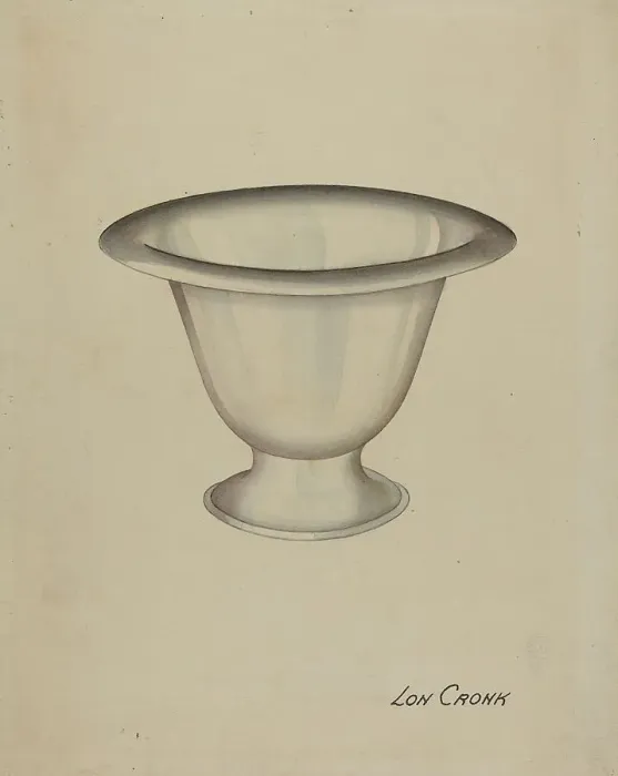 Framed Print : Silver Bowl, c. 1936. Creator: Lon Cronk Framed Print : Silver Bowl, c. 1936. Creator: Lon Cronk