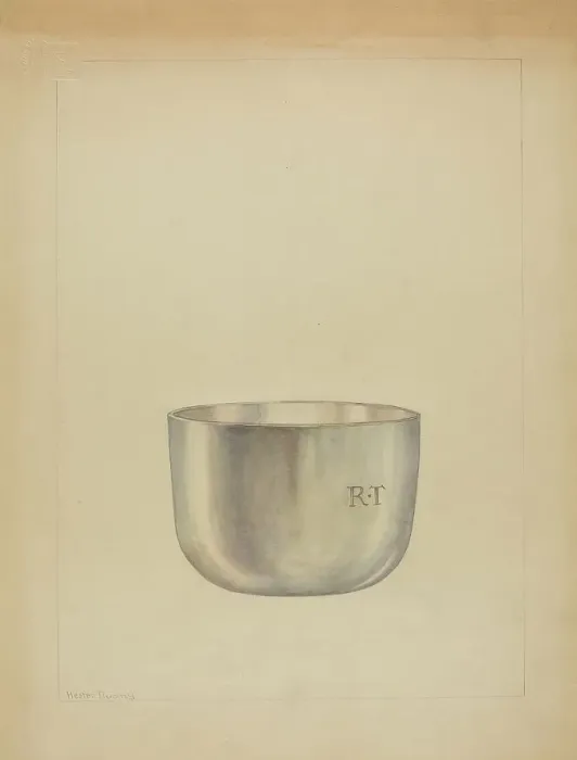 Framed Print : Silver Bowl, c. 1937. Creator: Hester Duany Framed Print : Silver Bowl, c. 1937. Creator: Hester Duany