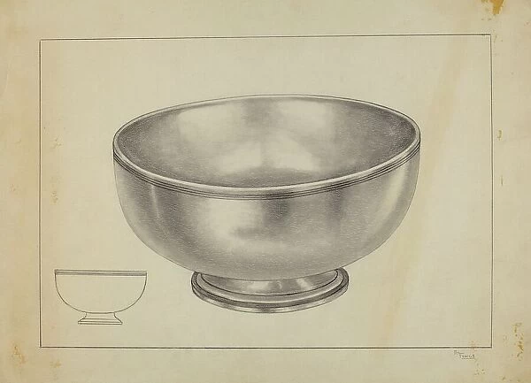 Silver Bowl, c. 1937. Creator: Michael Fenga