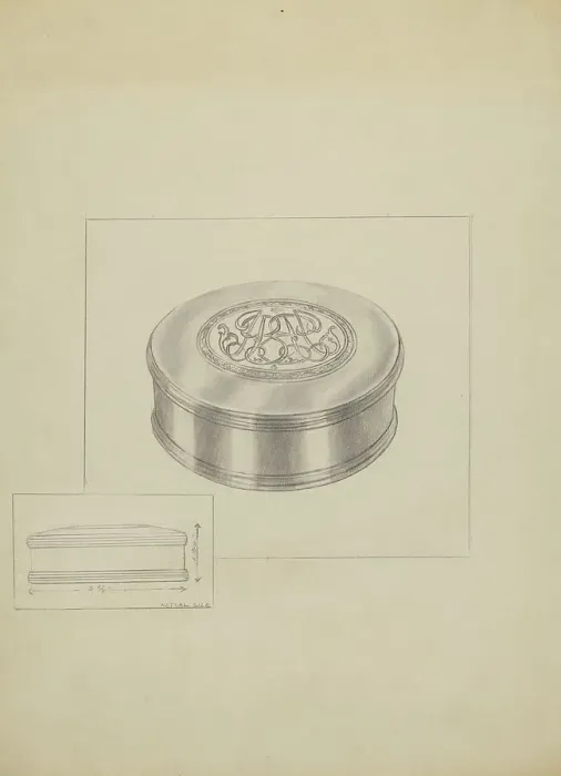 Framed Print : Silver Box, c. 1936. Creator: Sara Garfinkel