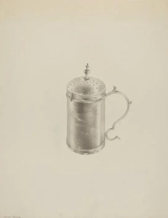 Framed Print : Silver Caster, c. 1938. Creator: Hester Duany Framed Print : Silver Caster, c. 1938. Creator: Hester Duany