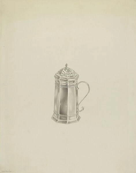 Silver Caster, c. 1939. Creator: Hester Duany
