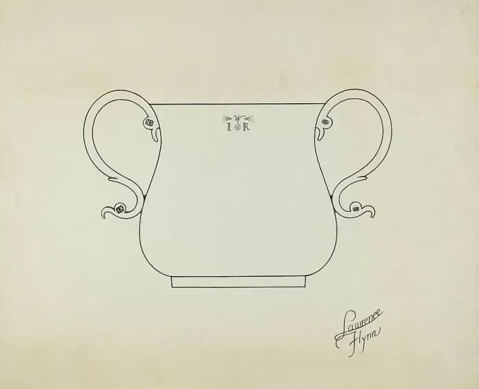 Framed Print : Silver Caudle Cup, 1935 / 1942. Creator: Lawrence Flynn Framed Print : Silver Caudle Cup, 1935 / 1942. Creator: Lawrence Flynn