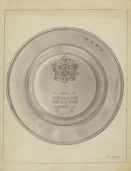 Silver Christening Bowl, c. 1936. Creator: Horace Reina