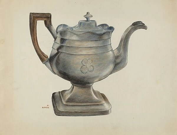 Silver Coffee Pot, c. 1936. Creator: Margaret Stottlemeyer
