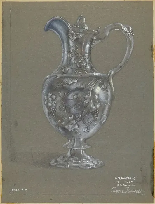 Framed Print : Silver Creamer, c. 1936. Creator: Eugene Barrell Framed Print : Silver Creamer, c. 1936. Creator: Eugene Barrell