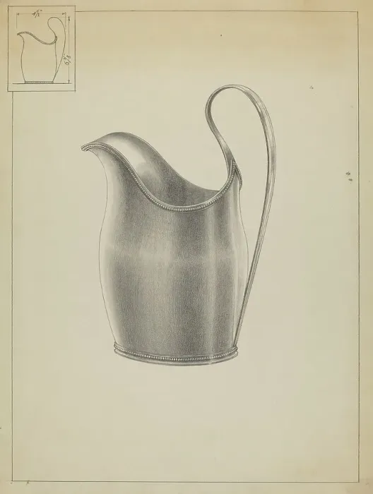 Framed Print : Silver Creamer, c. 1936. Creator: Simon Weiss Framed Print : Silver Creamer, c. 1936. Creator: Simon Weiss