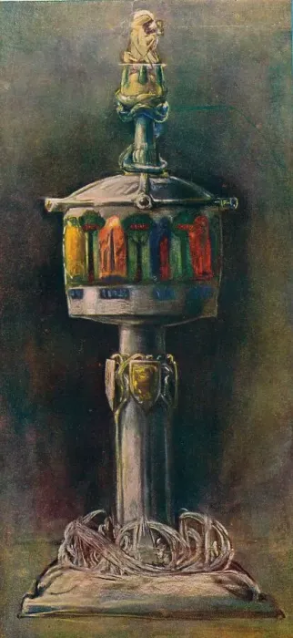 Framed Print : Silver Cup with Bassetaille Enamels, 1903. Artist: Alexander Fisher Framed Print : Silver Cup with Bassetaille Enamels, 1903. Artist: Alexander Fisher