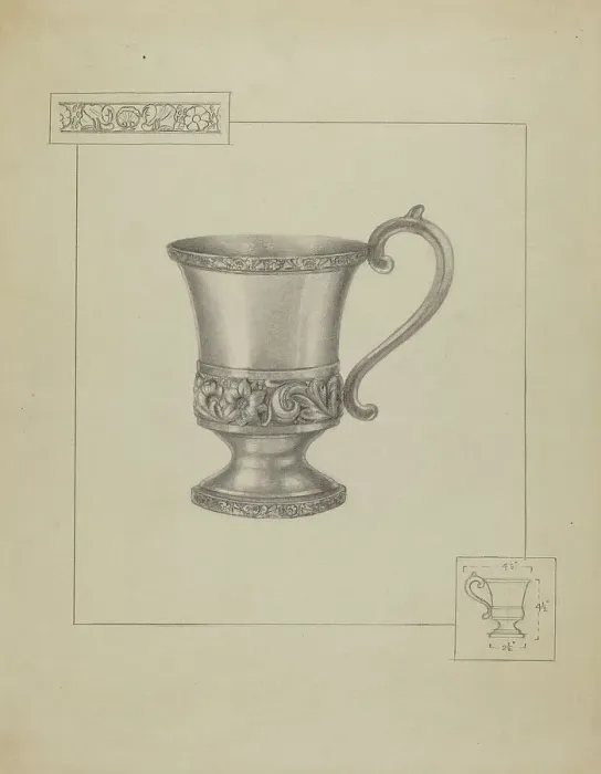 Framed Print : Silver Cup, c. 1936. Creator: Herman Bader Framed Print : Silver Cup, c. 1936. Creator: Herman Bader