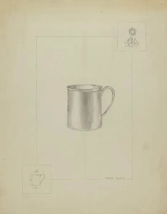 Framed Print : Silver Cup, c. 1936. Creator: Hester Duany Framed Print : Silver Cup, c. 1936. Creator: Hester Duany