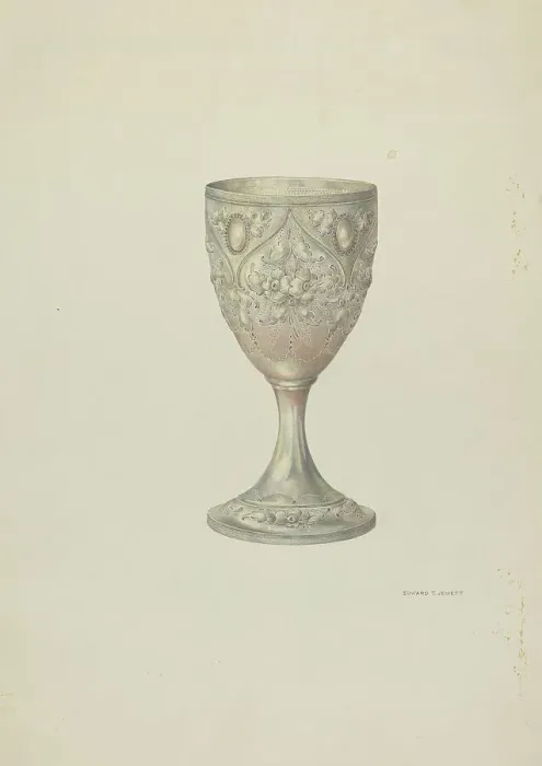 Framed Print : Silver Cup, c. 1938. Creator: Edward Jewett Framed Print : Silver Cup, c. 1938. Creator: Edward Jewett