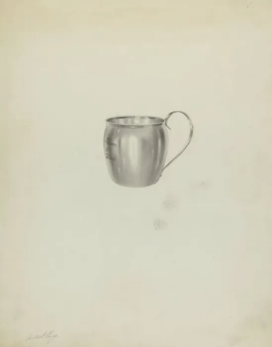 Framed Print : Silver Cup, c. 1938. Creator: Michael Fenga Framed Print : Silver Cup, c. 1938. Creator: Michael Fenga