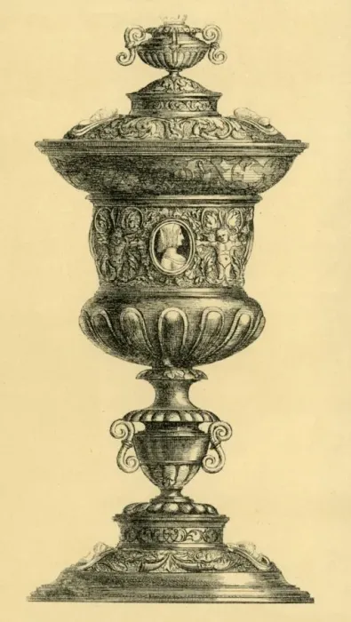 Framed Print : Silver cup and lid, c1550, (1881). Creator: W. M. McGill Framed Print : Silver cup and lid, c1550, (1881). Creator: W. M. McGill