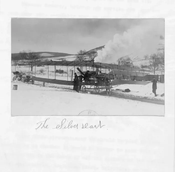 Framed Print : The Silver Dart AEA Drome No. 4 by Alexander Graham Bell, 1908. Artist: Anonymous Framed Print : The Silver Dart AEA Drome No. 4 by Alexander Graham Bell, 1908. Artist: Anonymous