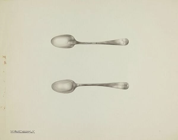 Silver Demi-tasse Spoon, c. 1938. Creator: Kalamian Walton