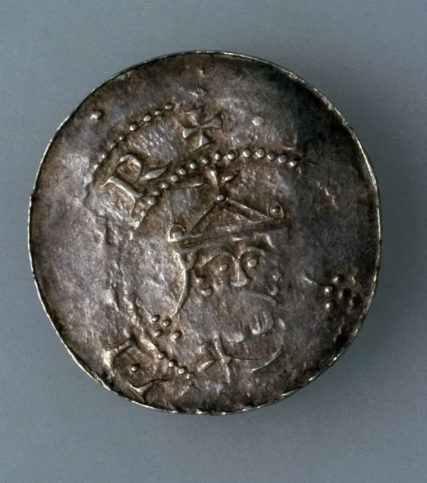 Framed Print : Silver denar of the city of Hildesheim, Germany, c1045-c1056 Framed Print : Silver denar of the city of Hildesheim, Germany, c1045-c1056