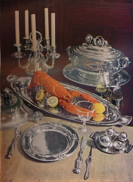 Silver Dinner Service, 1936. Creator: Unknown