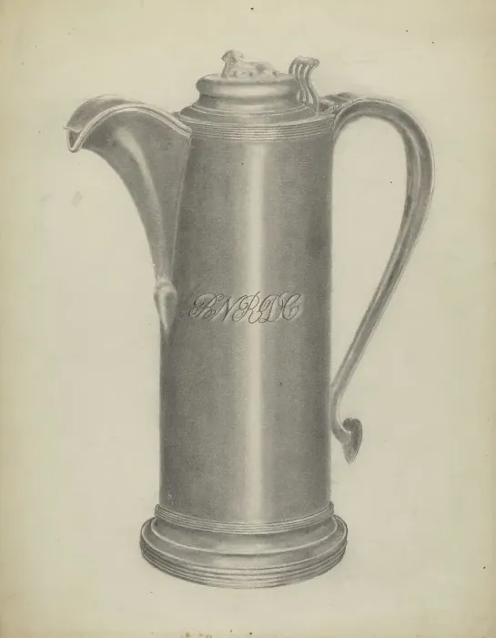 Framed Print : Silver Flagon, 1935 / 1942. Creator: Albert Camilli Framed Print : Silver Flagon, 1935 / 1942. Creator: Albert Camilli