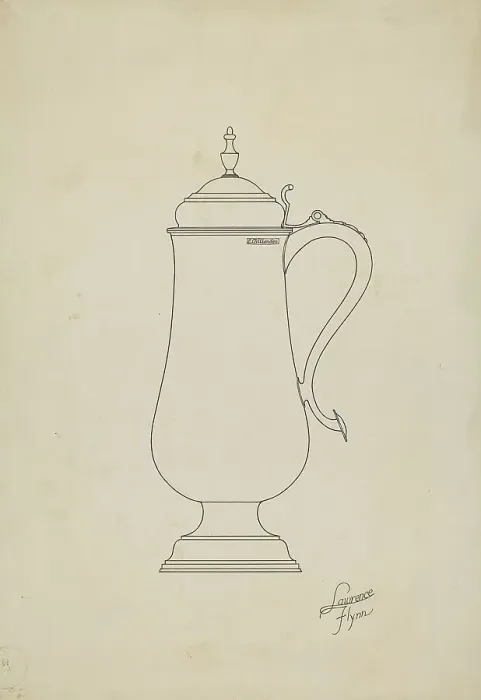 Framed Print : Silver Flagon, c. 1936. Creator: Lawrence Flynn Framed Print : Silver Flagon, c. 1936. Creator: Lawrence Flynn