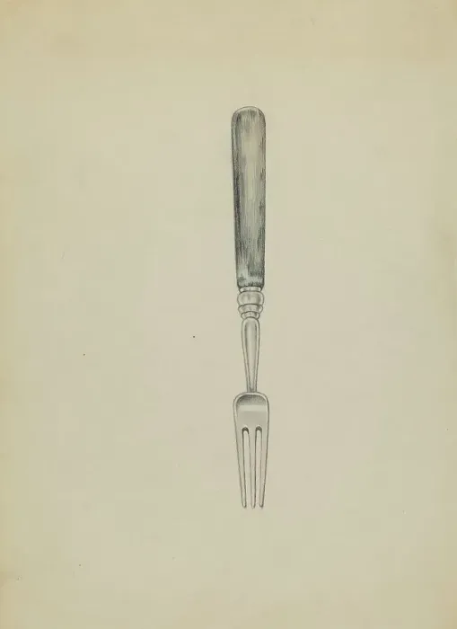 Framed Print : Silver Fork, c. 1936. Creator: Herbert Russin Framed Print : Silver Fork, c. 1936. Creator: Herbert Russin