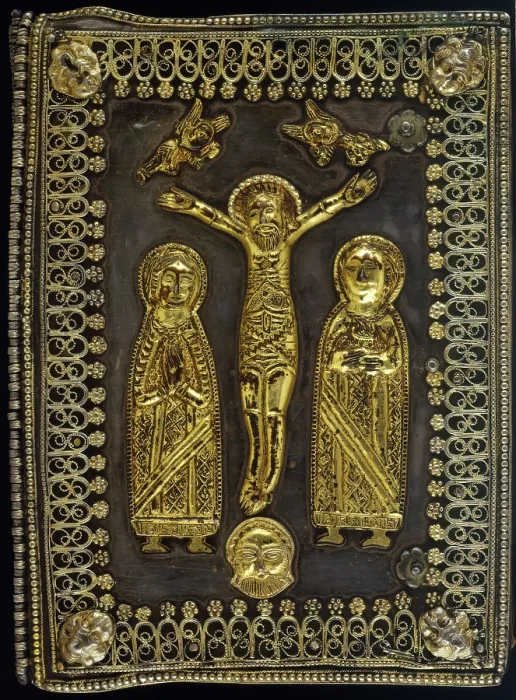 Framed Print : Silver gilt binding from a manuscript of the Four Gospels, 1669. Creator: Unknown Framed Print : Silver gilt binding from a manuscript of the Four Gospels, 1669. Creator: Unknown