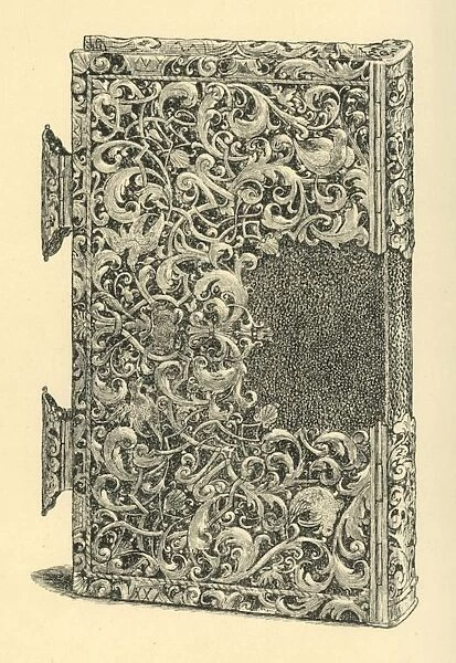 Silver gilt book cover, (1881). Creator: W Jones