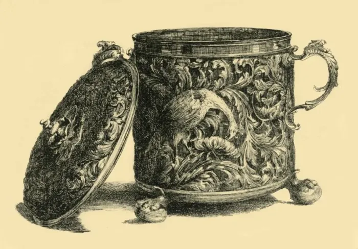 Framed Print : Silver gilt cup and cover, 1669-1670, (1881). Creator: W T Roberts Framed Print : Silver gilt cup and cover, 1669-1670, (1881). Creator: W T Roberts