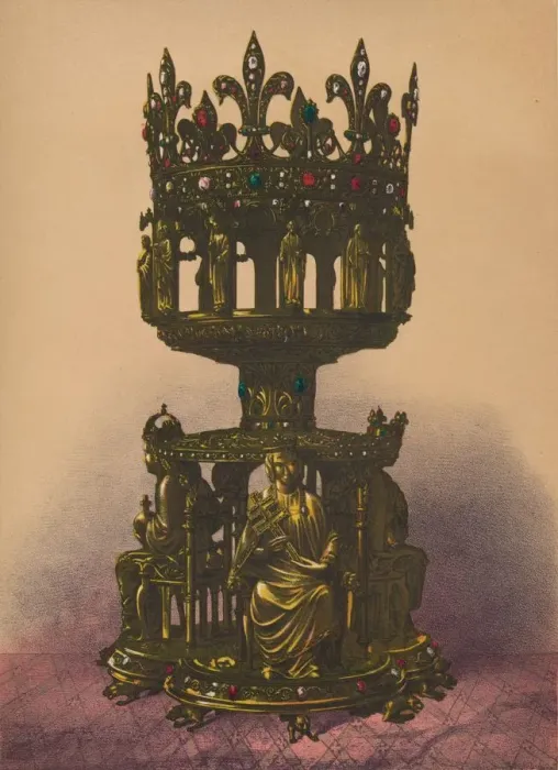 Framed Print : A Silver Gilt Shrine, 1893. Artist: Robert Dudley Framed Print : A Silver Gilt Shrine, 1893. Artist: Robert Dudley