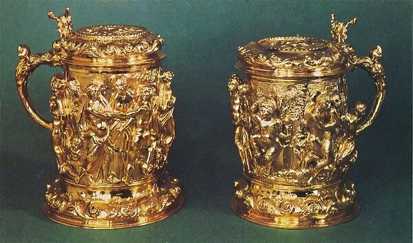 Silver-gilt tankards, c. 1661, 1953