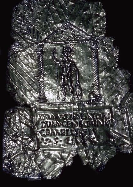 Silver-gilt votive plaque with dedication to Mars, Romano-British