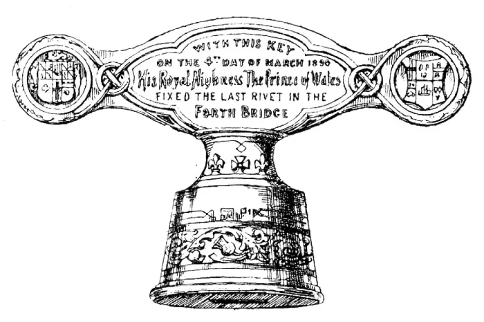 Framed Print : Silver key used by the Prince of Wales in finishing the Forth Bridge, 1890. Creator: Unknown Framed Print : Silver key used by the Prince of Wales in finishing the Forth Bridge, 1890. Creator: Unknown