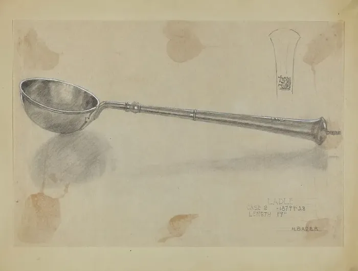 Framed Print : Silver Ladle, 1935 / 1942. Creators: Herman Bader, Hester Duany Framed Print : Silver Ladle, 1935 / 1942. Creators: Herman Bader, Hester Duany