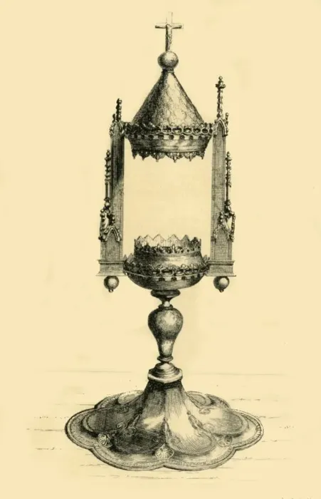 Framed Print : Silver monstrance or reliquary, 15th century, (1881). Creator:s Thomas Framed Print : Silver monstrance or reliquary, 15th century, (1881). Creator:s Thomas