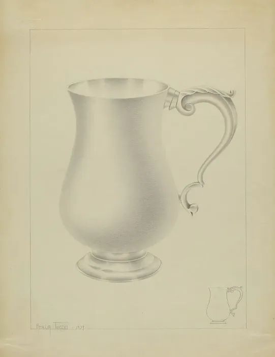 Framed Print : Silver Mug, 1935 / 1942. Creator: Amelia Tuccio Framed Print : Silver Mug, 1935 / 1942. Creator: Amelia Tuccio