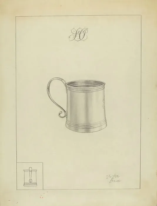 Framed Print : Silver Mug, 1935 / 1942. Creator: Clayton Braun Framed Print : Silver Mug, 1935 / 1942. Creator: Clayton Braun