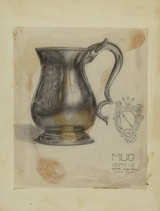 Framed Print : Silver Mug, 1935 / 1942. Creator: Herman Bader Framed Print : Silver Mug, 1935 / 1942. Creator: Herman Bader