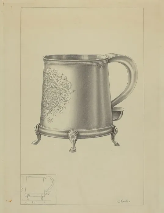 Framed Print : Silver Mug, 1935 / 1942. Creator: Simon Weiss Framed Print : Silver Mug, 1935 / 1942. Creator: Simon Weiss