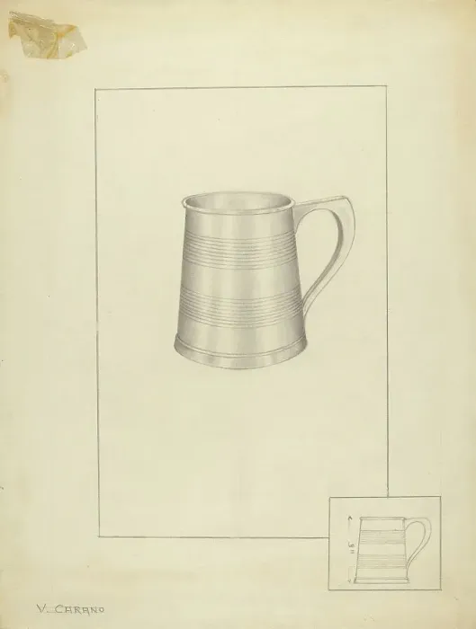 Framed Print : Silver Mug, 1935 / 1942. Creator: Vincent Carano Framed Print : Silver Mug, 1935 / 1942. Creator: Vincent Carano