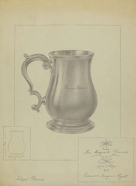 Silver Mug, c. 1936. Creator: Filippo Porreca