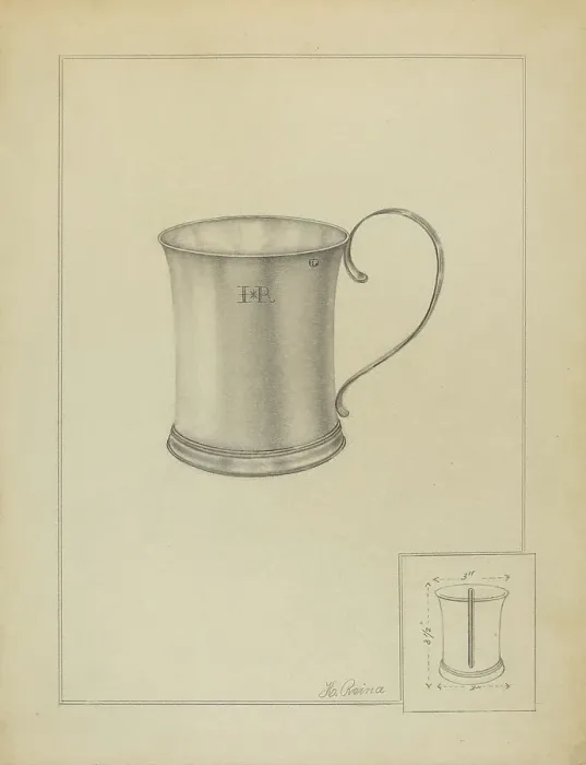 Framed Print : Silver Mug, c. 1936. Creator: Horace Reina Framed Print : Silver Mug, c. 1936. Creator: Horace Reina