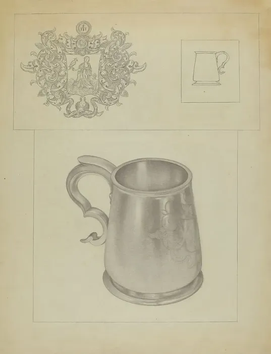 Framed Print : Silver Mug, c. 1936. Creator: Isidore Steinberg Framed Print : Silver Mug, c. 1936. Creator: Isidore Steinberg