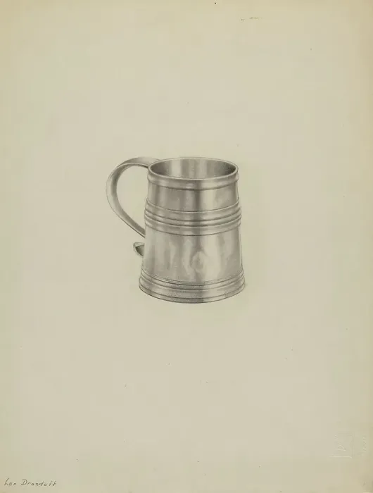 Framed Print : Silver Mug, c. 1936. Creator: Leo Drozdoff Framed Print : Silver Mug, c. 1936. Creator: Leo Drozdoff