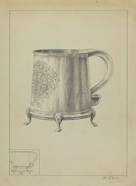 Silver Mug, c. 1936. Creator: Simon Weiss
