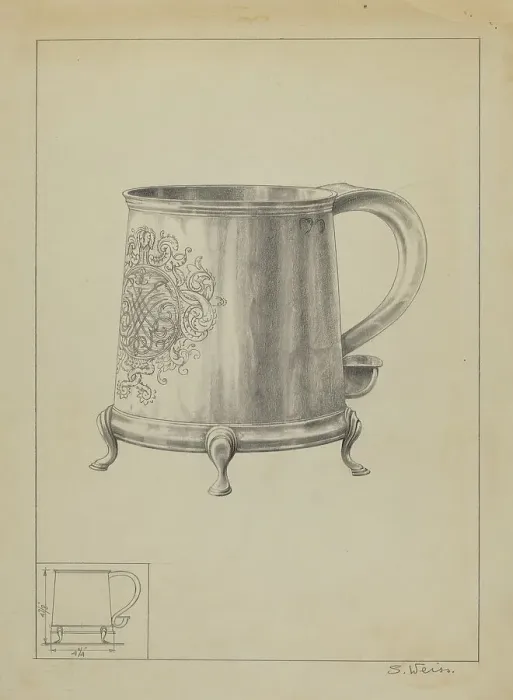 Framed Print : Silver Mug, c. 1936. Creator: Simon Weiss Framed Print : Silver Mug, c. 1936. Creator: Simon Weiss