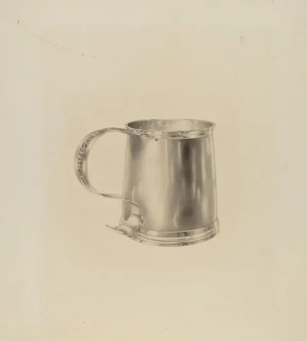 Framed Print : Silver Mug, c. 1938. Creator: Hester Duany Framed Print : Silver Mug, c. 1938. Creator: Hester Duany