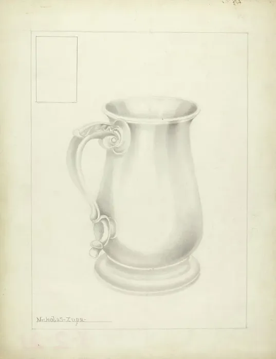 Framed Print : Silver Mug, c. 1938. Creator: Nicholas Zupa Framed Print : Silver Mug, c. 1938. Creator: Nicholas Zupa