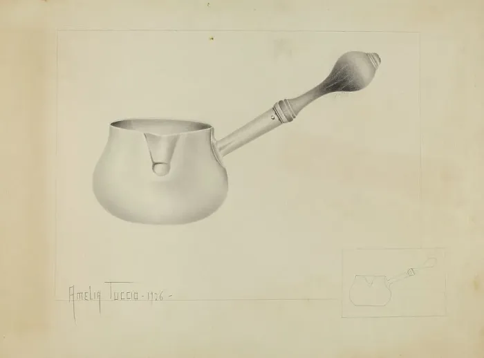Framed Print : Silver Pipkin, 1936. Creator: Amelia Tuccio Framed Print : Silver Pipkin, 1936. Creator: Amelia Tuccio