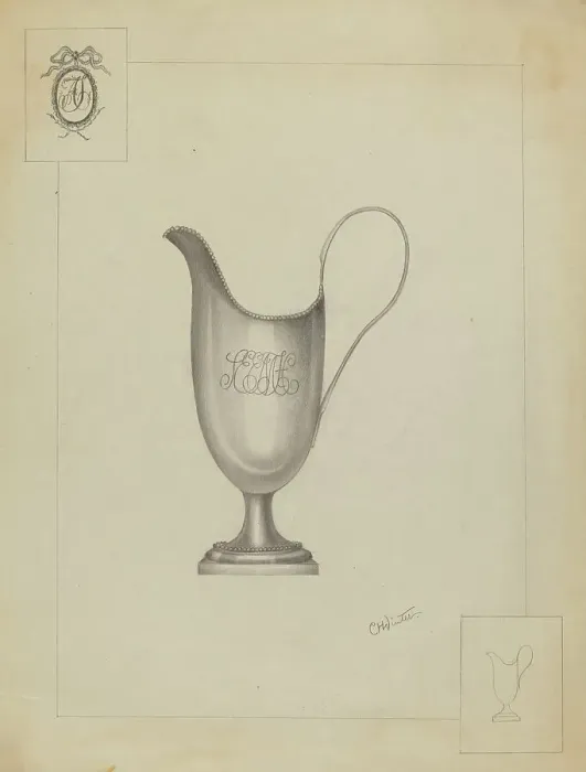 Framed Print : Silver Pitcher, 1935 / 1942. Creator: Charlotte Winter Framed Print : Silver Pitcher, 1935 / 1942. Creator: Charlotte Winter