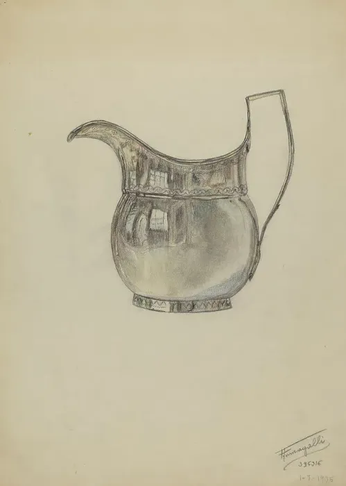 Framed Print : Silver Pitcher, 1936. Creator: Frank Fumagalli Framed Print : Silver Pitcher, 1936. Creator: Frank Fumagalli
