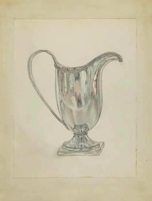 Framed Print : Silver Pitcher, c. 1936. Creator: Frank Fumagalli Framed Print : Silver Pitcher, c. 1936. Creator: Frank Fumagalli